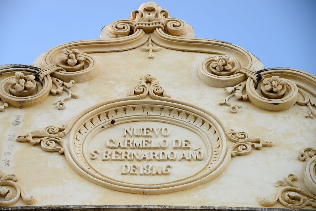 13-8 Neuvo Carmelio De S Bernardo Ano De 1846 Above San Bernardo Convent Door Salta Argentina